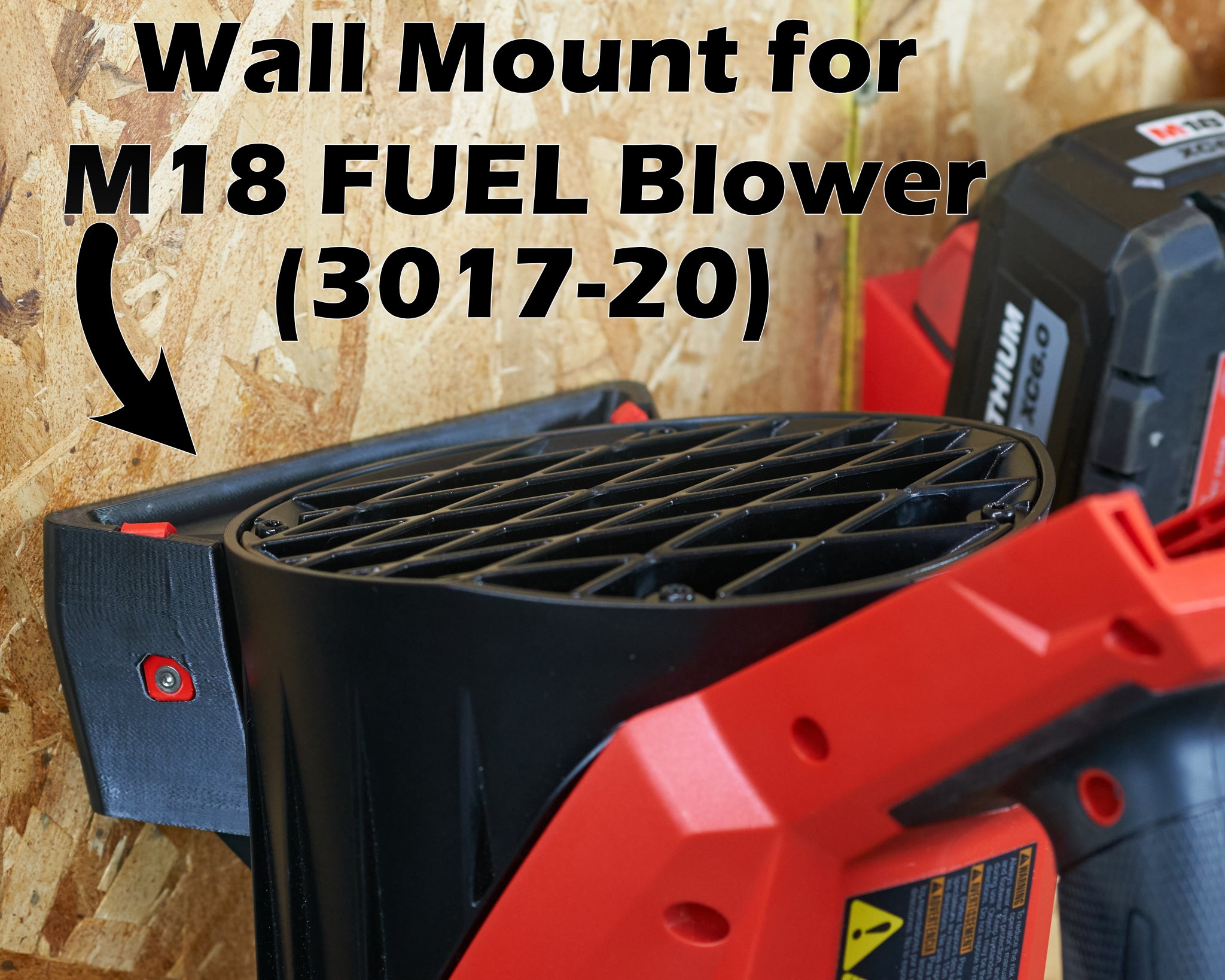 thumbnail image 2 of Wall Mount Compatable With M18 Fuel Leaf Blower ( 2724-20 & 2724-21) Leaf Blower Wall Mount Holder Bracket For Garage Storage - Easy Installation 2 of 12