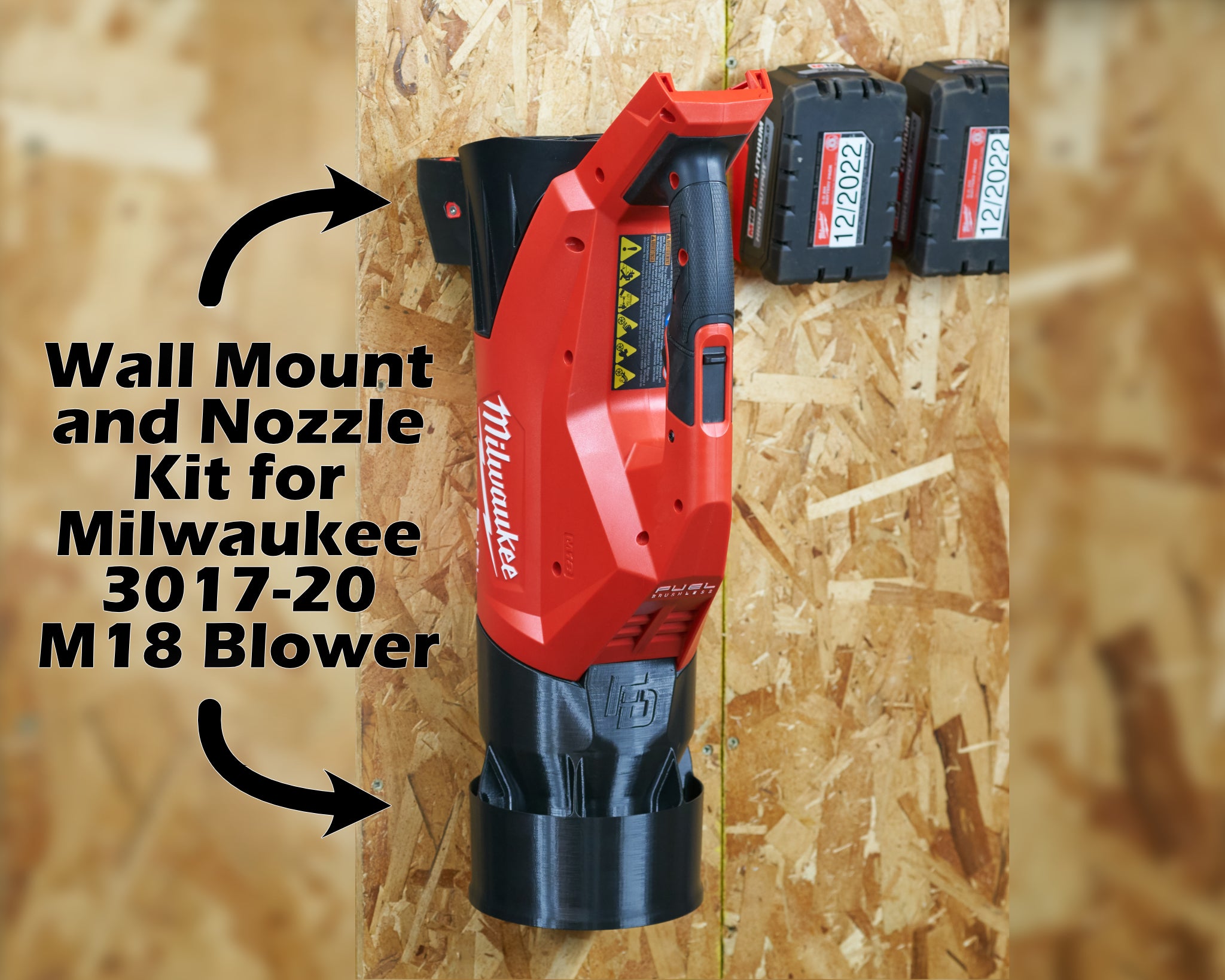 Milwaukee Tool M18 FUEL Leaf Blower Bundle Kit Wall Mount Storage Organization Compact Venturi Nozzle 3017 20