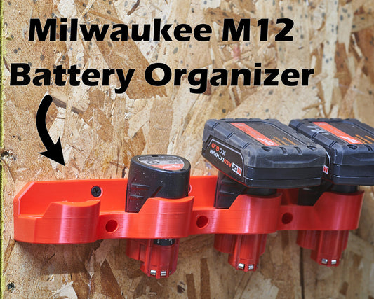 Milwaukee Tool M12 Battery Holder Mount Rack