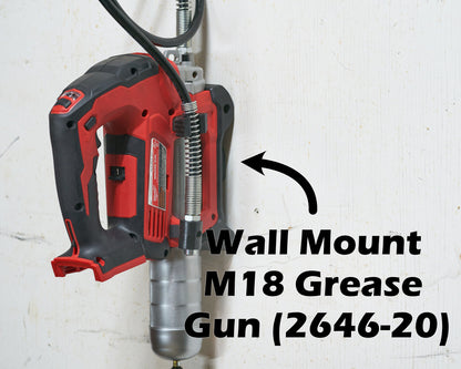 Wall Mount for Milwaukee Tool M18 Grease Gun Organization and Storage 2646-20