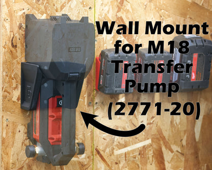 Milwaukee Tool M18 Transfer Pump Wall Mount Storage Organization 2771-20