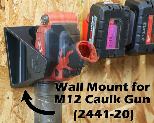 Wall Mount for Milwaukee Tool M12 Caulk Gun Organization and Storage 2441-20