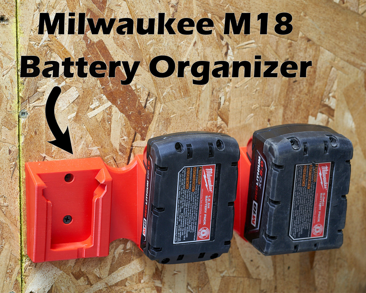 Milwaukee Tool M18 Battery Holder Mount Rack