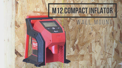 Milwaukee Tool M12 Compact Tire Inflator Wall Mount Organization and Storage 2475-20