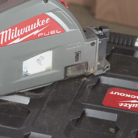 Milwaukee Tool M18 FUEL Plunge Track Saw Arbor Hole Cover Improved Dust Collection and Extraction 2831-20