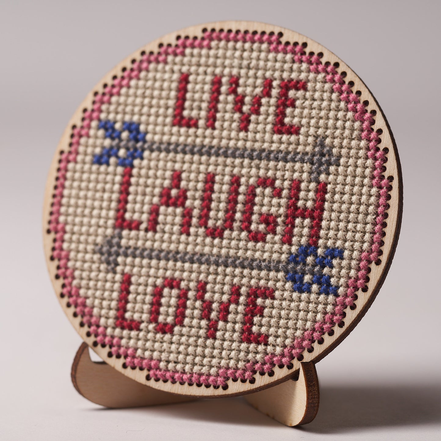 Wooden Circle Cross Stitch Blank Frame